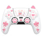 PlayVital Sweetheart Kitty Series Silicone Cover with Cat Paw Thumb Grips for PS5 Controller, Compatible with PS5 Charging Dock - White PlayVital