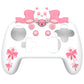 PlayVital Sweetheart Kitty Series Silicone Skin Protective Case with Joystick Grips for Nintendo Switch Pro Controller - White PlayVital