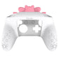 PlayVital Sweetheart Kitty Series Silicone Skin Protective Case with Joystick Grips for Nintendo Switch Pro Controller - White PlayVital