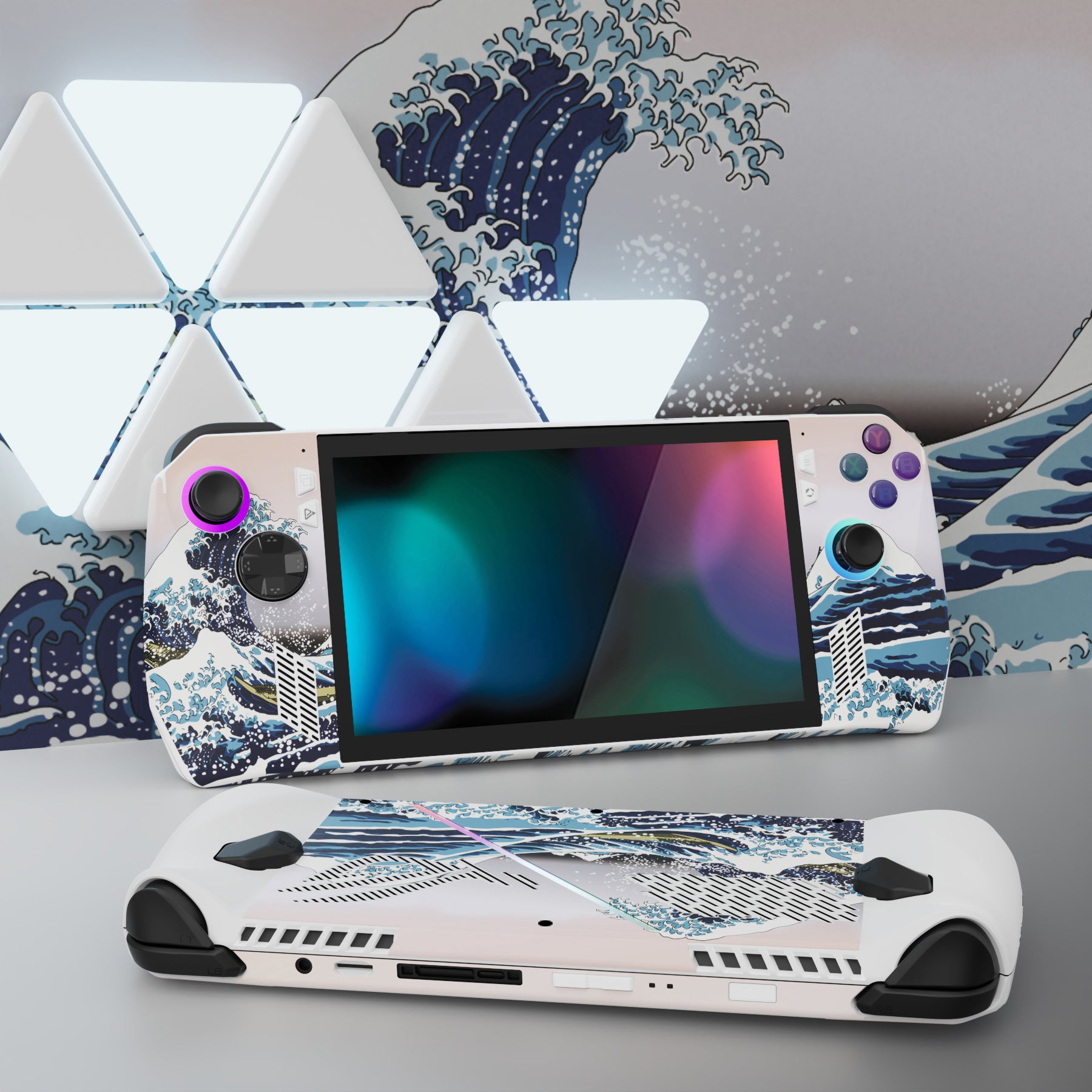 PlayVital The Great Wave Custom Stickers Vinyl Wraps Protective Skin Decal for ROG Ally Handheld Gaming Console - RGTM015 PlayVital
