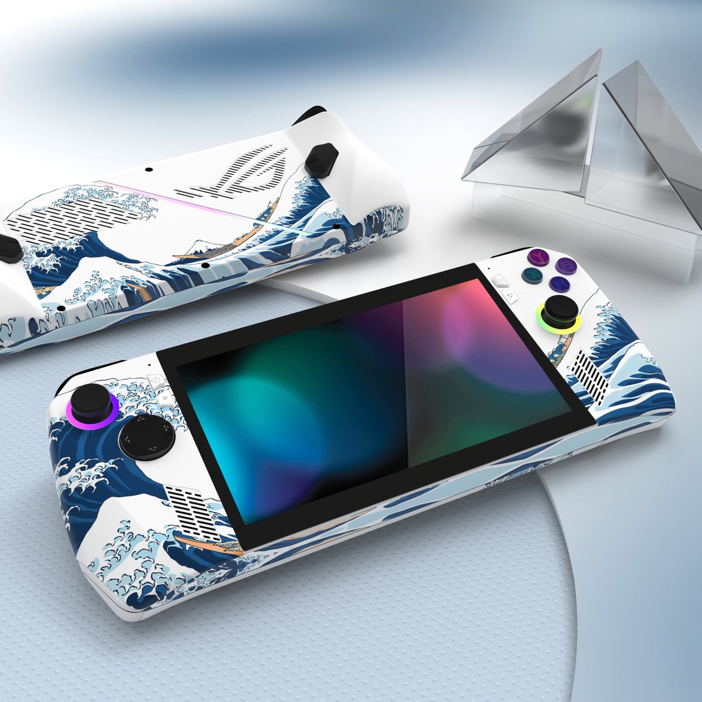 PlayVital The Great Wave off Kanagawa Custom Stickers Vinyl Wraps Protective Skin Decal for ROG Ally Handheld Gaming Console - RGTM016 PlayVital