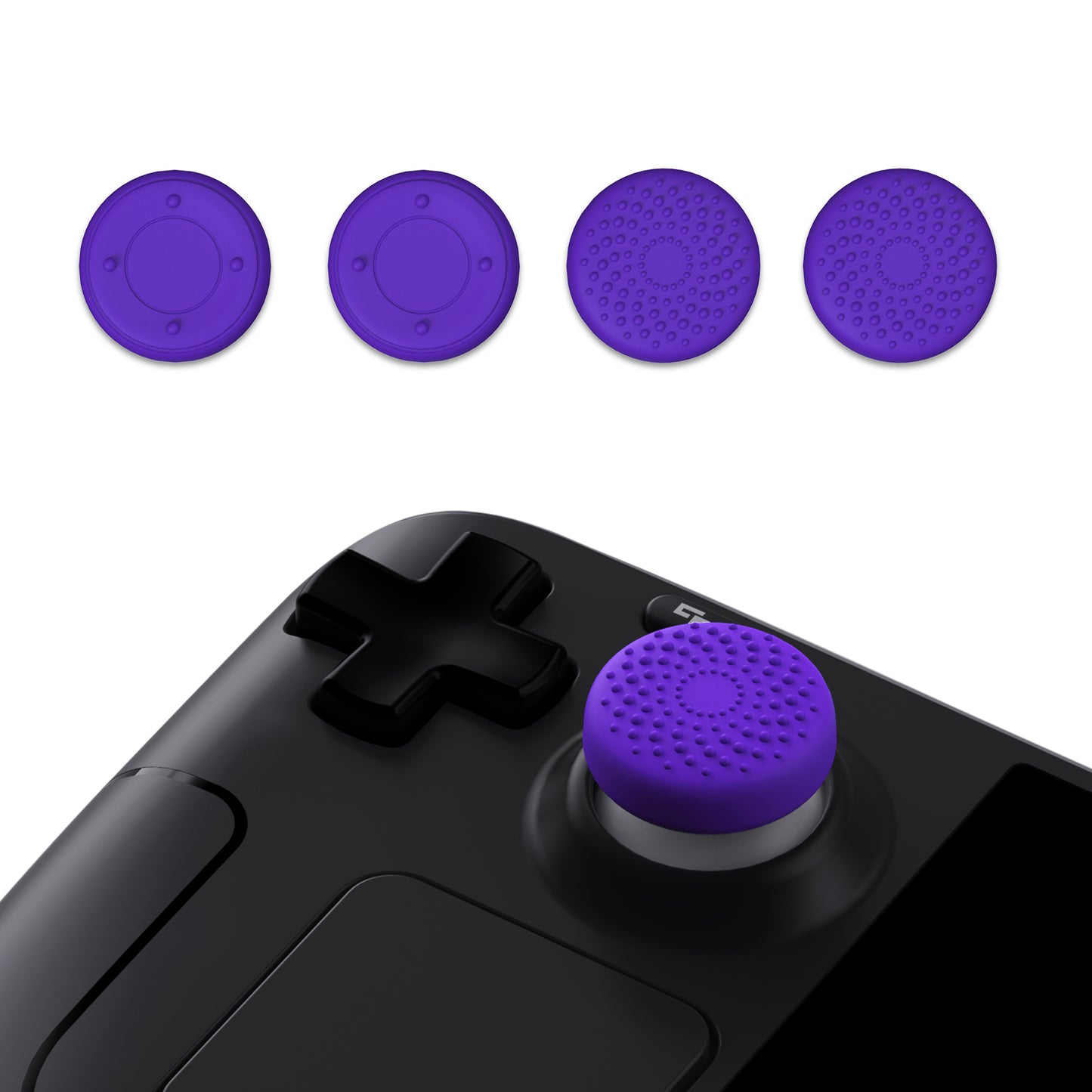 PlayVital Silicone Thumb Grip Caps for Steam Deck LCD & OLED, for PS Portal Remote Player - Samurai & Guardian Edition - Fleeting Gray - YFSDM031 (Copy) PlayVital