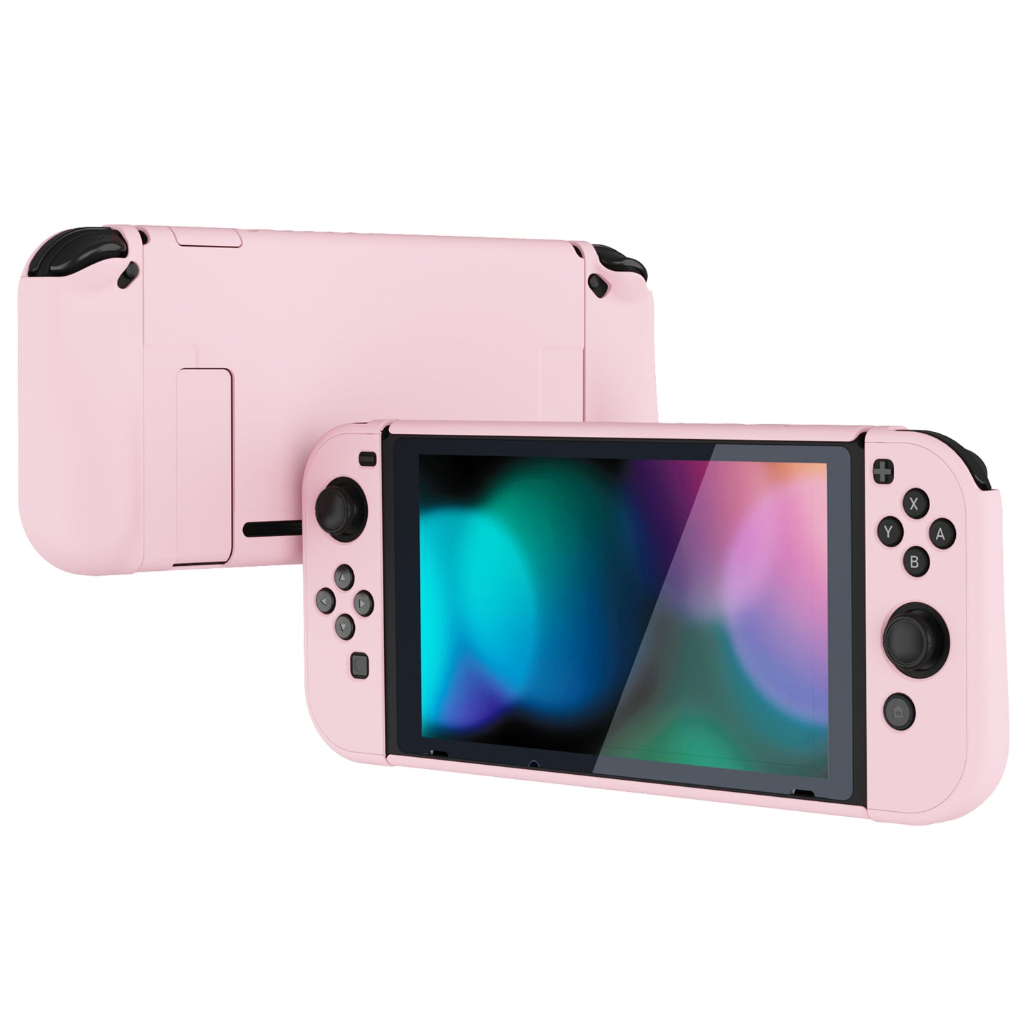 PlayVital UPGRADED Dockable Hard Shell Protective Case for NS Switch - Cherry Blossoms Pink - ANSP3010 PlayVital