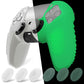 PlayVital Upgraded 3D Studded Edition Anti-Slip Silicone Cover Skin with 6 Thumb Grips & 2 Stickers for PS5 Controller, Compatible with Charging Dock - Glow in Dark - Green PlayVital