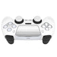PlayVital Upgraded 3D Studded Edition Anti-Slip Silicone Cover Skin with 6 Thumb Grips & 2 Stickers for PS5 Controller, Compatible with Charging Dock - White PlayVital