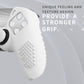 PlayVital Upgraded 3D Studded Edition Anti-Slip Silicone Cover Skin with 6 Thumb Grips & 2 Stickers for PS5 Controller, Compatible with Charging Dock - White PlayVital
