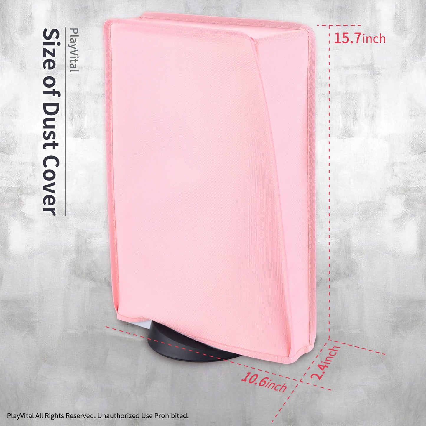PlayVital Vertical Cherry Blossoms Pink Anti Scratch Waterproof Dust Cover for ps5 Console Digital Edition & Disc Edition - PFPJ033 PlayVital