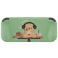 PlayVital ZealProtect Hard Shell Protective Case with Screen Protector & Thumb Grip Caps & Button Caps for NS Switch Lite - Cozy Gamer Bear - PSLYR016 playvital