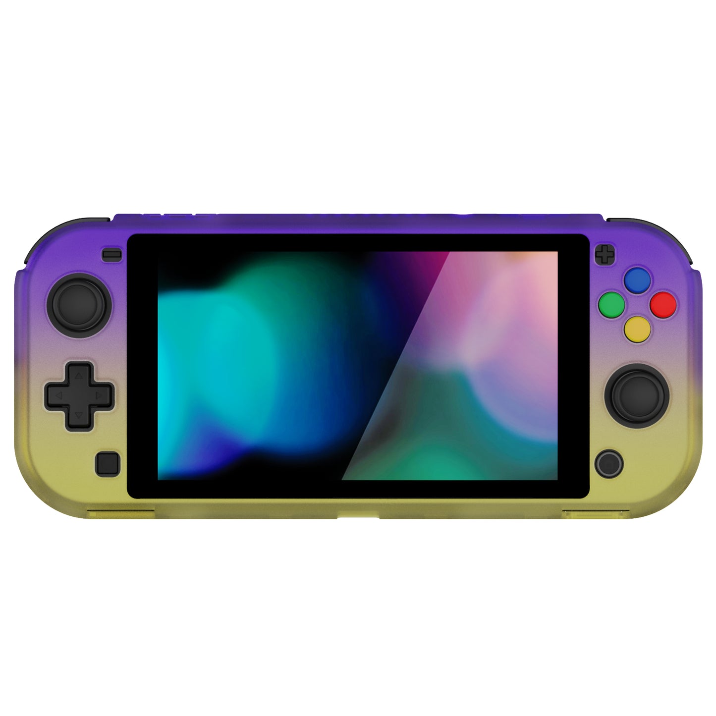 PlayVital ZealProtect Hard Shell Protective Case with Screen Protector & Thumb Grip Caps & Button Caps for NS Switch Lite - Gradient Translucent Bluebell - PSLYP301 playvital