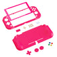 PlayVital ZealProtect Hard Shell Protective Case with Screen Protector & Thumb Grip Caps & Button Caps for Nintendo Switch Lite - Bright Pink - PSLYP3016 playvital