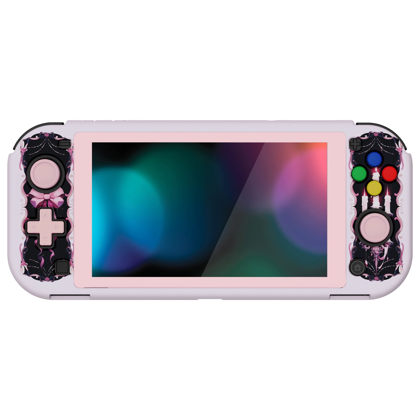 PlayVital ZealProtect Hard Shell Protective Case with Screen Protector & Thumb Grip Caps & Button Caps for Nintendo Switch Lite - Darkling Sheep