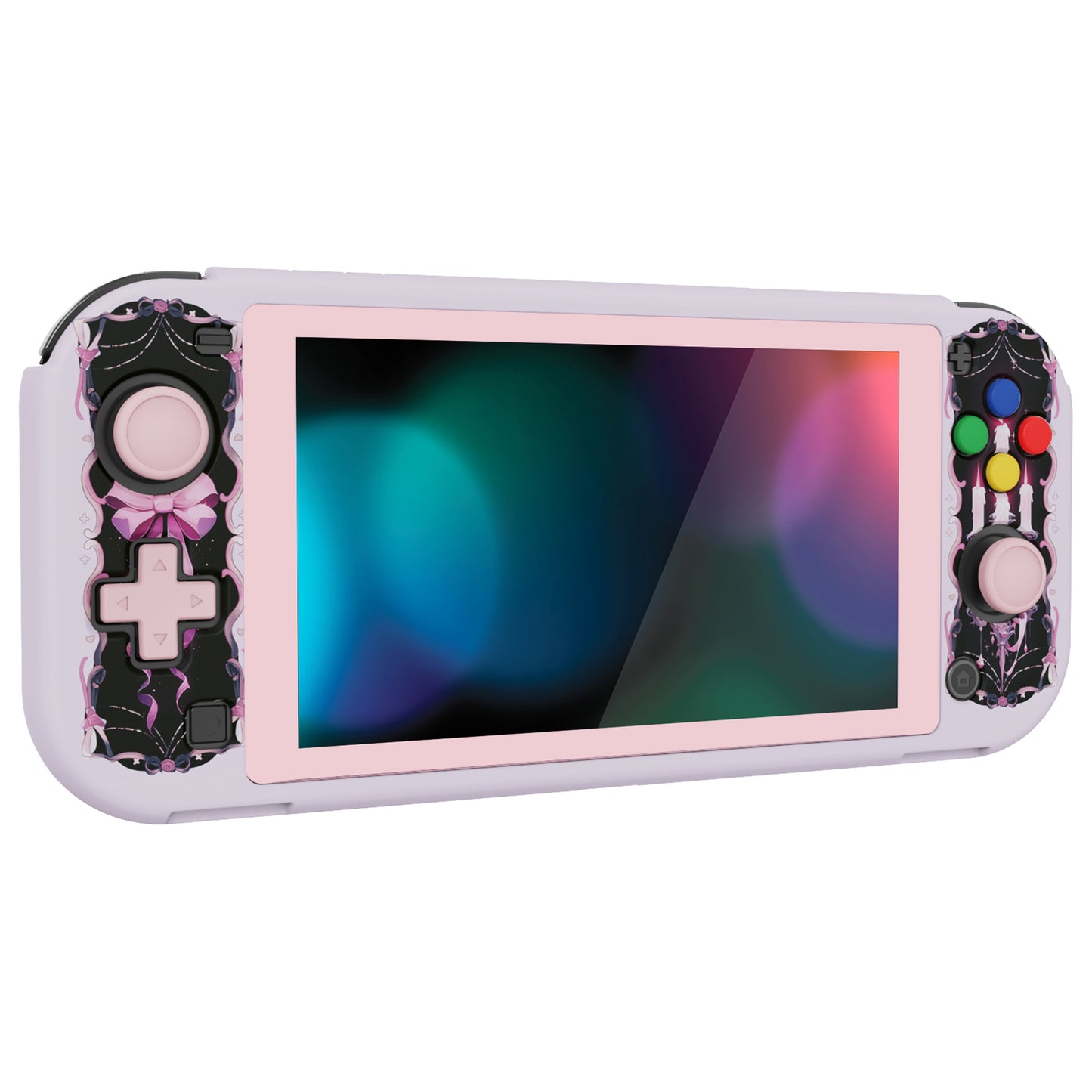 PlayVital ZealProtect Hard Shell Protective Case with Screen Protector & Thumb Grip Caps & Button Caps for Nintendo Switch Lite - Darkling Sheep