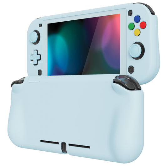 PlayVital ZealProtect Hard Shell Protective Case with Screen Protector & Thumb Grip Caps & Button Caps for Nintendo Switch Lite - Heaven Blue - PSLYP3018 playvital