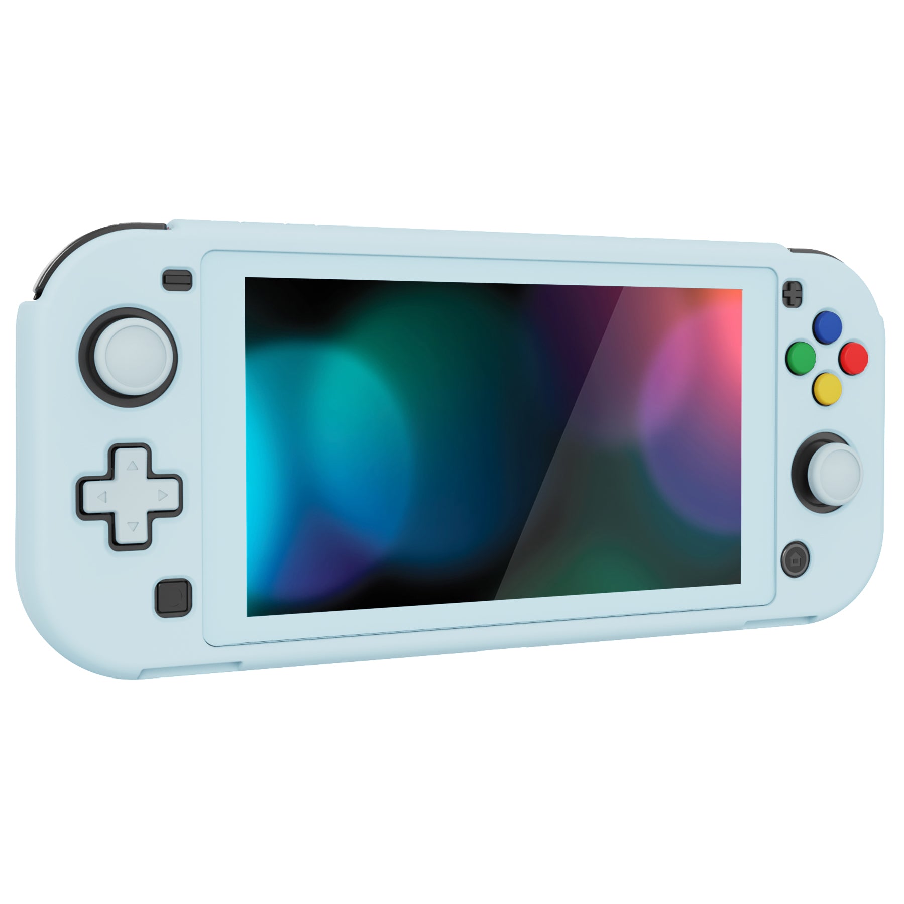 PlayVital ZealProtect Hard Shell Protective Case with Screen Protector & Thumb Grip Caps & Button Caps for Nintendo Switch Lite - Heaven Blue - PSLYP3018 playvital