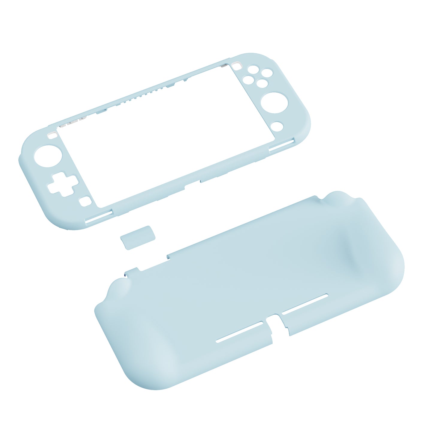 PlayVital ZealProtect Hard Shell Protective Case with Screen Protector & Thumb Grip Caps & Button Caps for Nintendo Switch Lite - Heaven Blue - PSLYP3018 playvital