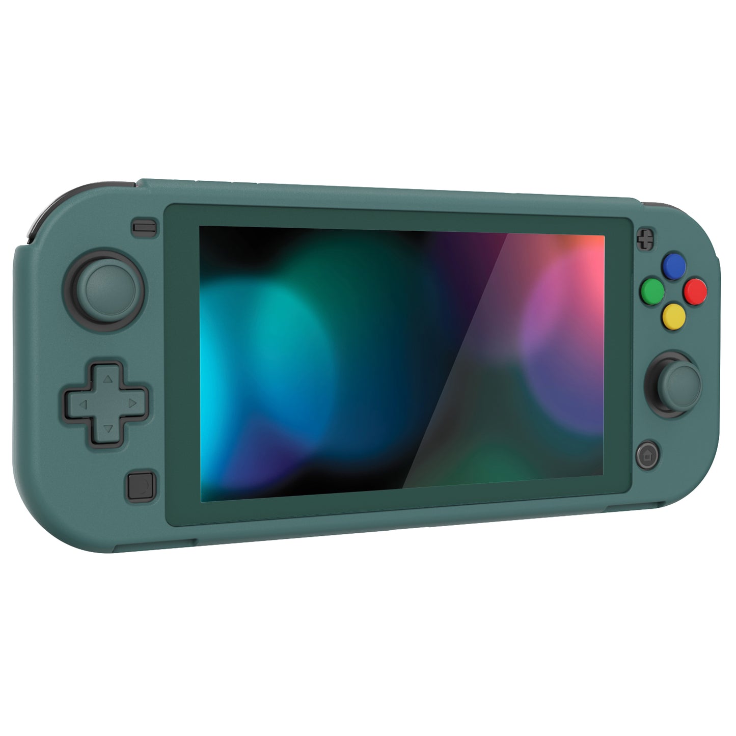 PlayVital ZealProtect Hard Shell Protective Case with Screen Protector & Thumb Grip Caps & Button Caps for Nintendo Switch Lite - Hunter Green - PSLYP3017 playvital