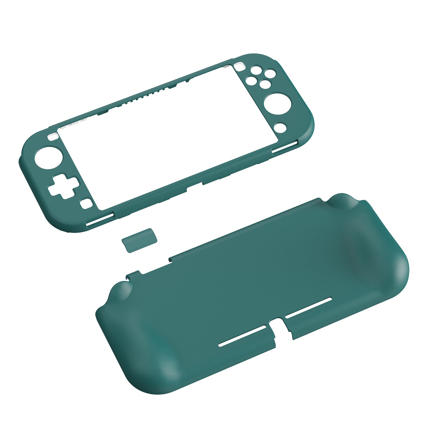 PlayVital ZealProtect Hard Shell Protective Case with Screen Protector & Thumb Grip Caps & Button Caps for Nintendo Switch Lite - Hunter Green - PSLYP3017 playvital