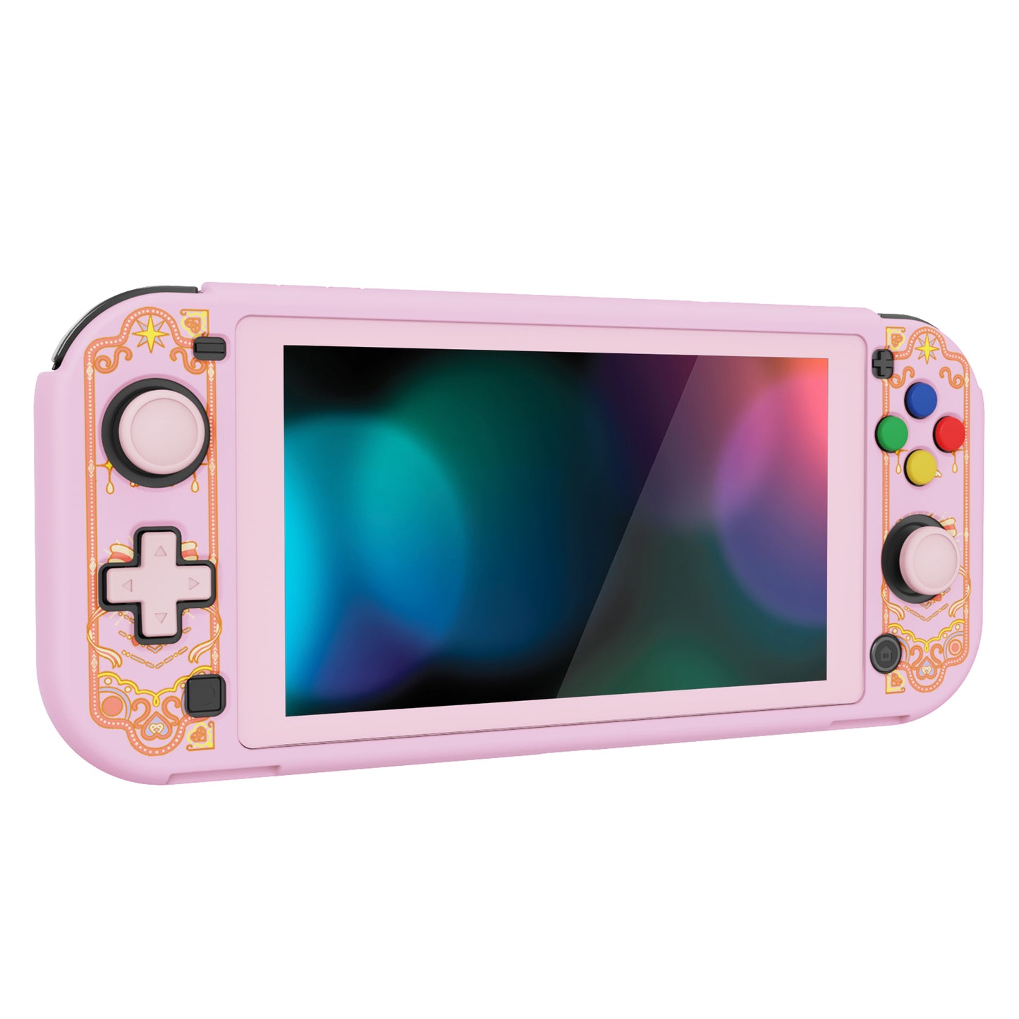 PlayVital ZealProtect Hard Shell Protective Case with Screen Protector & Thumb Grip Caps & Button Caps for Nintendo Switch Lite - Magic Wings