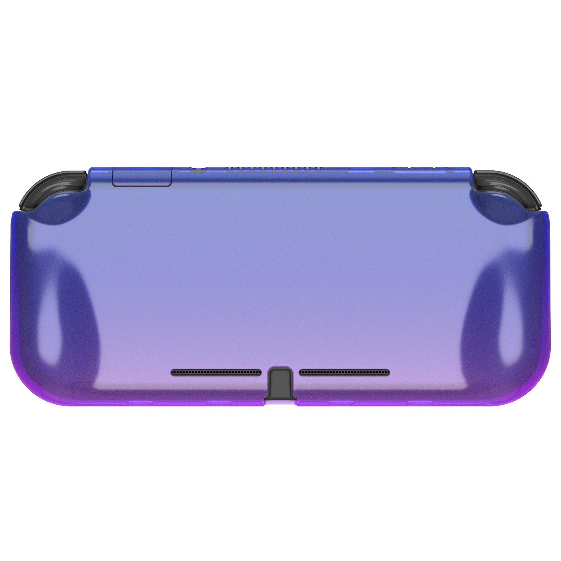 PlayVital ZealProtect Protective Case for Nintendo Switch Lite, Hard Shell Ergonomic Grip Cover for Nintendo Switch Lite w/Screen Protector & Thumb Grip Caps & Button Caps - Gradient Translucent Bluebell - PSLYP3011 playvital