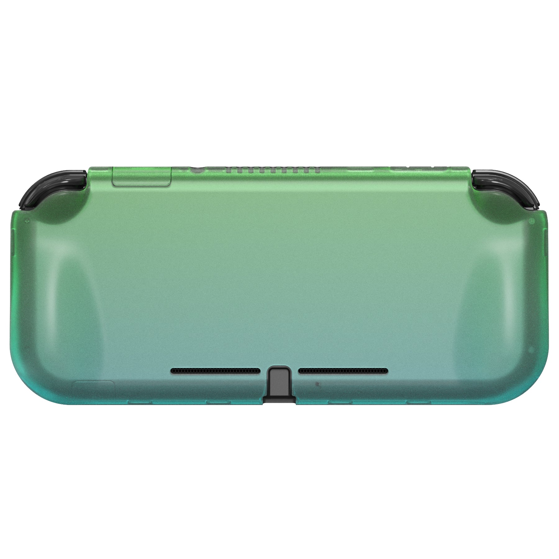 PlayVital ZealProtect Protective Case for Nintendo Switch Lite, Hard Shell Ergonomic Grip Cover for Nintendo Switch Lite w/Screen Protector & Thumb Grip Caps & Button Caps - Gradient Translucent Green Blue - PSLYP3013 playvital