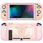 PlayVital ZealProtect Soft Protective Case for Nintendo Switch, Flexible Cover for Switch with Tempered Glass Screen Protector & Thumb Grips & ABXY Direction Button Caps - Magic Wings - RNSYV6054 playvital