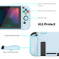 PlayVital ZealProtect Soft Protective Case for Nintendo Switch, Flexible Cover for Switch with Tempered Glass Screen Protector & Thumb Grips & ABXY Direction Button Caps - Sky Blue - RNSYM5010 playvital