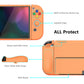 PlayVital ZealProtect Soft Protective Case for Switch OLED, Flexible Protector Cover for Switch OLED with Thumb Grip Caps & ABXY Direction Button Caps - Apricot Yellow - XSOYM5011