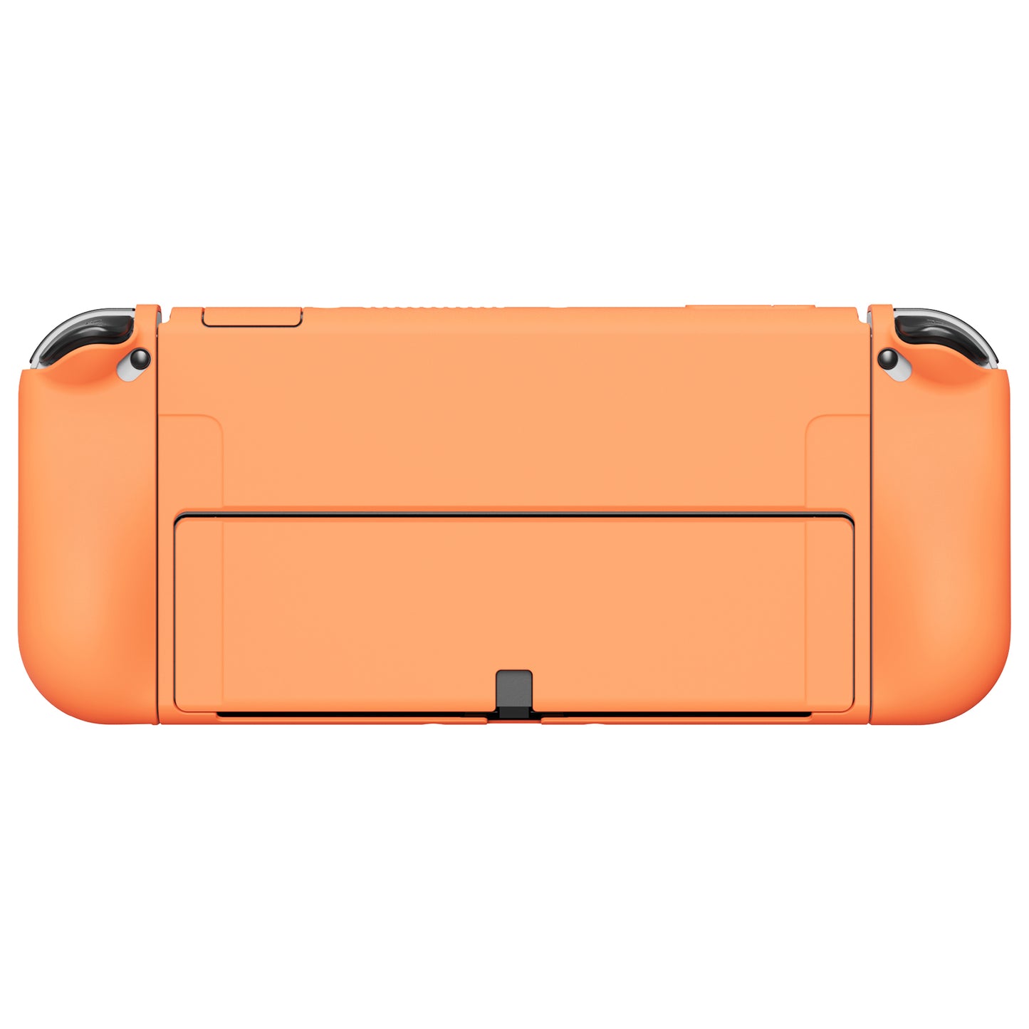PlayVital ZealProtect Soft TPU Slim Protective Case with Thumb Grip Caps & ABXY Direction Button Caps for NS Switch OLED - Apricot Yellow - XSOYM5011