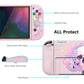 PlayVital ZealProtect Soft TPU Slim Protective Case with Thumb Grip Caps & ABXY Direction Button Caps for NS Switch OLED - Celestial Serpent's Embrace - XSOYV6051 playvital
