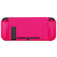PlayVital ZealProtect Soft TPU Slim Protective Case with Tempered Glass Screen Protector & Thumb Grips & ABXY Direction Button Caps for Nintendo Switch - Bright Pink playvital