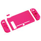PlayVital ZealProtect Soft TPU Slim Protective Case with Tempered Glass Screen Protector & Thumb Grips & ABXY Direction Button Caps for Nintendo Switch - Bright Pink playvital