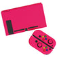 PlayVital ZealProtect Soft TPU Slim Protective Case with Tempered Glass Screen Protector & Thumb Grips & ABXY Direction Button Caps for Nintendo Switch - Bright Pink playvital