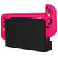 PlayVital ZealProtect Soft TPU Slim Protective Case with Tempered Glass Screen Protector & Thumb Grips & ABXY Direction Button Caps for Nintendo Switch - Bright Pink playvital