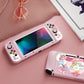 PlayVital ZealProtect Soft TPU Slim Protective Case with Tempered Glass Screen Protector & Thumb Grips & ABXY Direction Button Caps for Nintendo Switch - Intern Cupid playvital