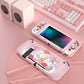 PlayVital ZealProtect Soft TPU Slim Protective Case with Tempered Glass Screen Protector & Thumb Grips & ABXY Direction Button Caps for Nintendo Switch - Intern Cupid playvital