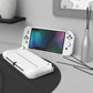 PlayVital ZealProtect Soft TPU Slim Protective Case with Thumb Grip Caps & ABXY Direction Button Caps for Nintendo Switch OLED - White playvital