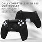 PlayVital 2 Set Upgraded 3D Studded Edition Anti-Slip Silicone Cover Skin with 6 Thumb Grips & 2 Stickers for PS5 Controller, Compatible with Charging Dock - Black PlayVital