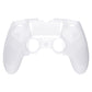 PlayVital 3D Studded Edition Anti-Slip Silicone Cover Case with Thumb Grip Caps for PS5 Edge Controller - Clear White - ETPFP003 PlayVital