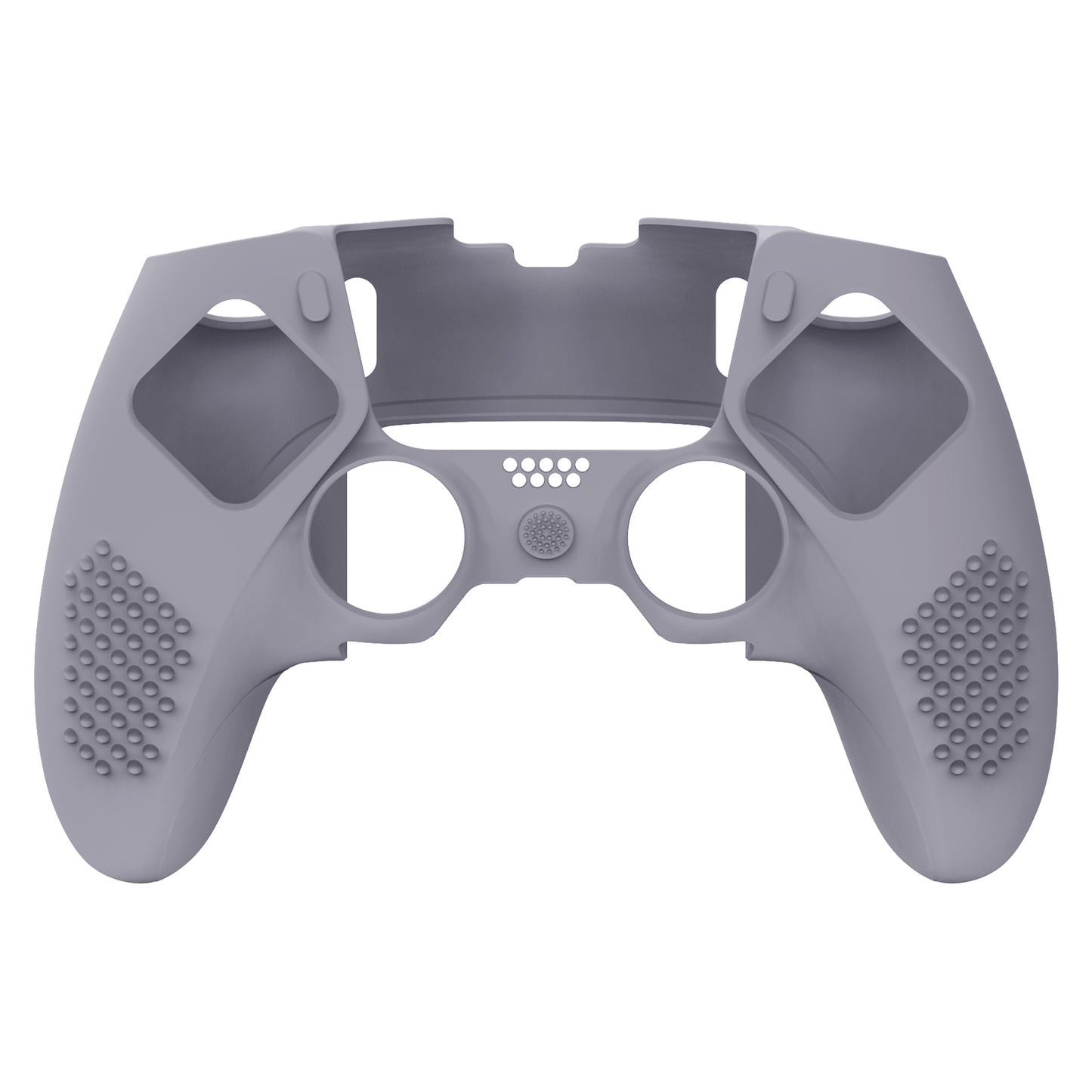 PlayVital 3D Studded Edition Anti-Slip Silicone Cover Case with Thumb Grip Caps for PS5 Edge Controller - Metallic Gray - ETPFP013 PlayVital