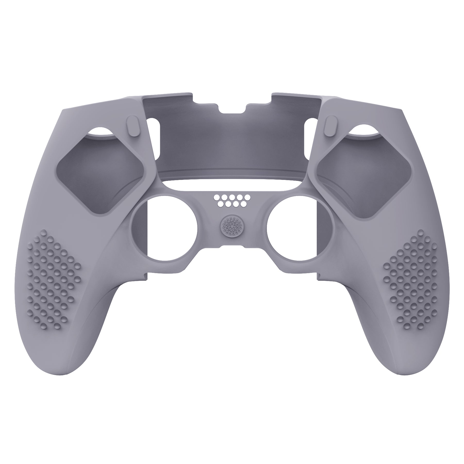 PlayVital 3D Studded Edition Anti-Slip Silicone Cover Case with Thumb Grip Caps for PS5 Edge Controller - Metallic Gray - ETPFP013 PlayVital