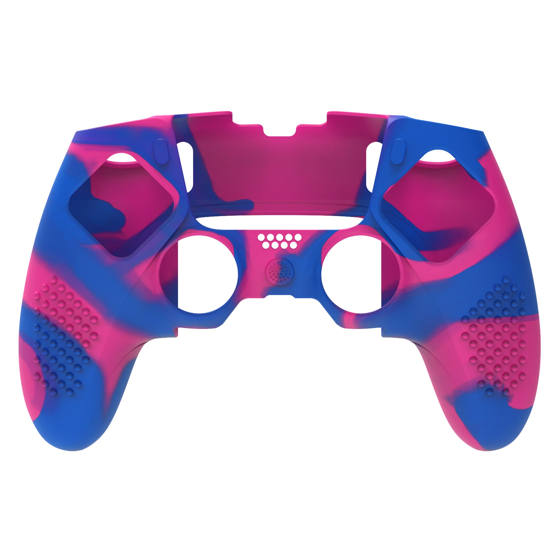 PlayVital 3D Studded Edition Anti-Slip Silicone Cover Case with Thumb Grip Caps for PS5 Edge Controller - Pink & Purple & Blue - ETPFP015 PlayVital