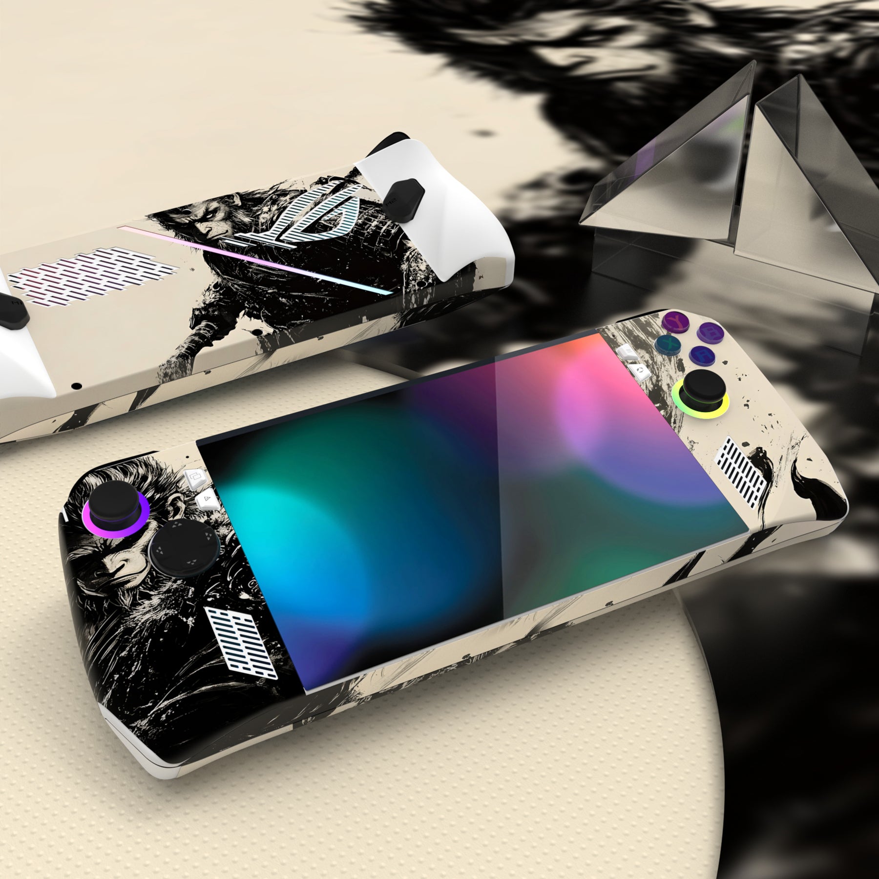 PlayVital Custom Stickers Vinyl Wraps Protective Skin Decal for ROG Ally Console - Inkblade Wukong PlayVital