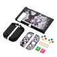 PlayVital Customized Dockable Hard Shell Protective Case with Colorful ABXY Direction Button Caps for Nintendo Switch Console - Lovely Punky Bunny PlayVital