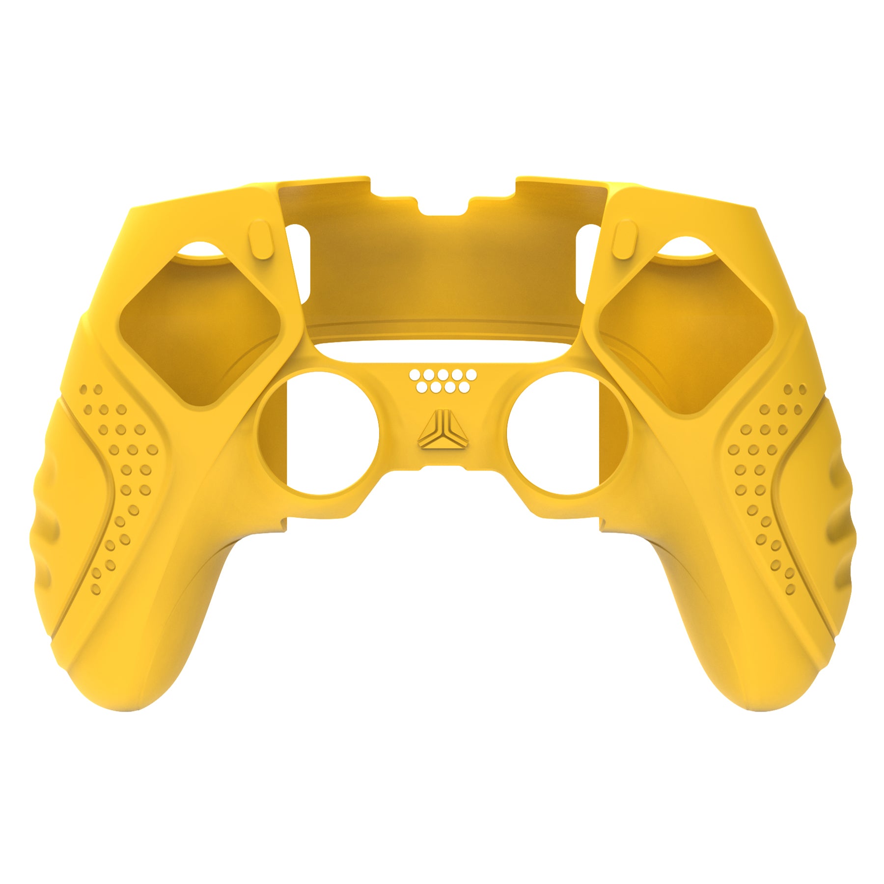 PlayVital Guardian Edition Anti-Slip Ergonomic Silicone Cover Case with Thumb Grip Caps for PS5 Edge Controller - Caution Yellow - EHPFP012 PlayVital