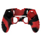 PlayVital Guardian Edition Anti-Slip Ergonomic Silicone Cover Case with Thumb Grip Caps for PS5 Edge Controller - Red & Black - EHPFP007 PlayVital