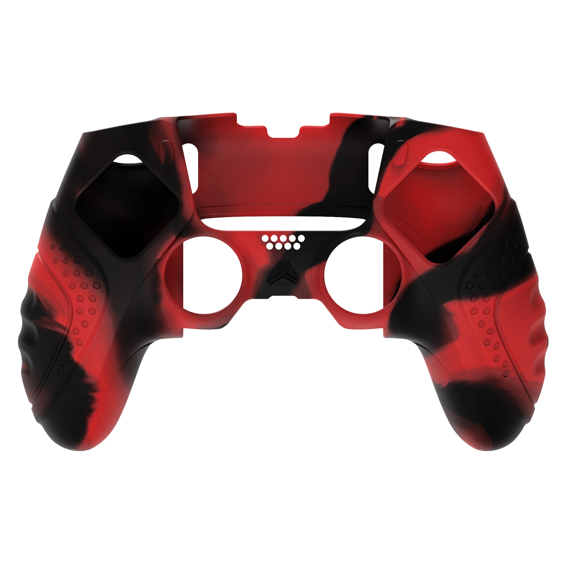 PlayVital Guardian Edition Anti-Slip Ergonomic Silicone Cover Case with Thumb Grip Caps for PS5 Edge Controller - Red & Black - EHPFP007 PlayVital