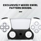 PlayVital Guardian Edition Ergonomic Anti-Slip Silicone Cover Skin with Thumb Grip Caps for PS5 Wireless Controller, Compatible with Charging Station - White - YHPF027 PlayVital