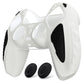 PlayVital Knight Edition Anti-Slip Silicone Cover Skin with Thumb Grip Caps for PS5 Wireless Controller - White & Black PlayVital