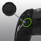 PlayVital Mecha Edition Anti-Slip Silicone Cover Skin with Matching Thumb Grips and Stickers for PS5 Wireless Controller -  Compatible with Charging Station - Black PlayVital