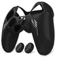 PlayVital Mecha Edition Anti-Slip Silicone Cover Skin with Matching Thumb Grips and Stickers for PS5 Wireless Controller -  Compatible with Charging Station - Black PlayVital